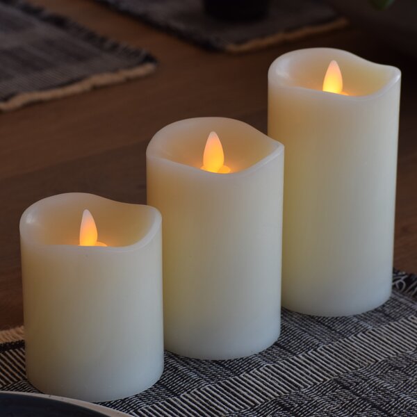 Symple Stuff 3 Piece Unscented Flameless Candle Set & Reviews | Wayfair